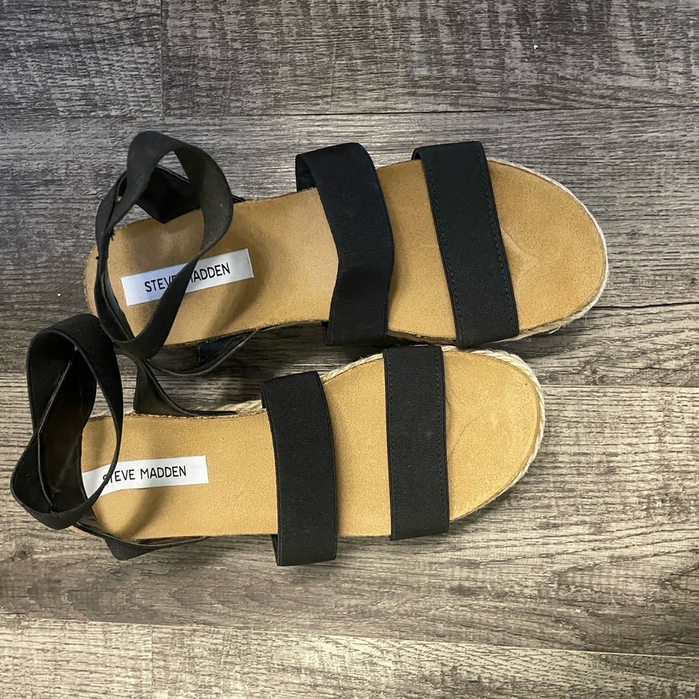 Black Steve Madden Kimmie espadrille sandals